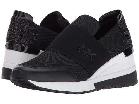 michael kors felix trainer black silver|Michael Kors felix sneakers.